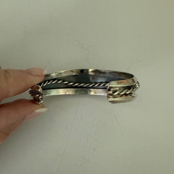 Vintage Turquoise Bracelet Lot, circa 1970's, Native American Unsigned - Picture 5 of 16